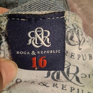 Rock & Republic Blue and Red Denim